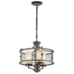 Ahrendale Collection Ahrendale 3 Light Chandelier/Semi Flush - AVI AVI (Anvil Iron)