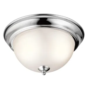 2 Light Flush Mount Ceiling Light Chrome (Chrome)