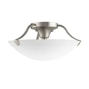 3 Light Semi Flush Ceiling Light - Brushed Nickel (Brushed Nickel)