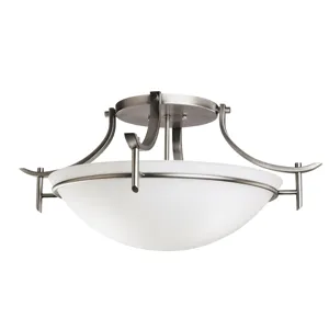 Olympia Collection Olympia 3 Light Semi Flush Ceiling Light - AP (Antique Pewter)