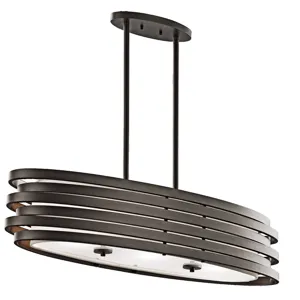 Roswell Collection Roswell 3 Light Oval Chandelier/Pendant - OZ (Olde Bronze)