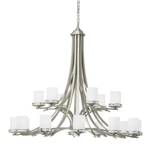 Hendrik Collection Hendrik 18 Light 2 Tiered Chandelier - NI (Brushed Nickel)