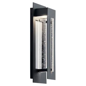 River Path Outdoor Wall Light - Textured Black