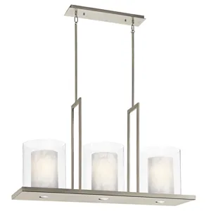Triad Collection Triad 40" 3 Light Linear Chandelier - Classic Pewt (Classic Pewter)