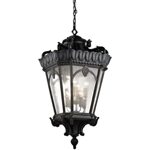 Tournai Collection Outdoor Hanging Pendant 8Lt BKT (Textured Black)