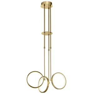 Bonham 3 Light Chandelier - Champagne Gold