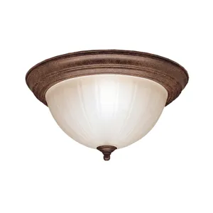 13.25" 2 Light Flush Mount - Tannery Bronze