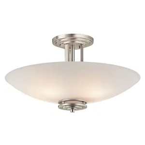 Hendrik Collection Hendrik 4 Light Semi Flush Ceiling Light - NI (Brushed Nickel)