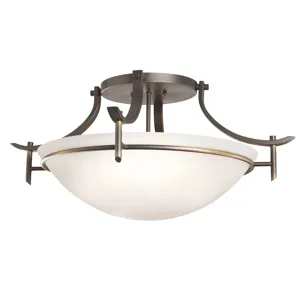 Olympia Collection Olympia 3 Light Semi Flush Ceiling Light - OZ (Olde Bronze)
