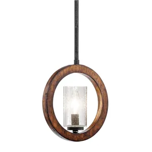 Grand Bank Collection 1 Light Pendalette Auburn Stained Finish (Auburn Stained Finish)