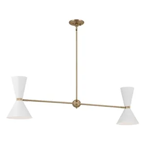 Phix Chandelier - Champagne Bronze and White
