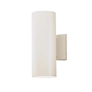 2 Light Outdoor Wall Cylinder - WH (White)