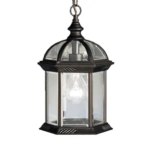 Barrie Collection Outdoor Hanging Pendant 1Lt BK (Black (Painted))
