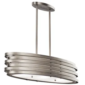 Roswell Collection Roswell 3 Light Oval Chandelier/Pendant - NI (Brushed Nickel)