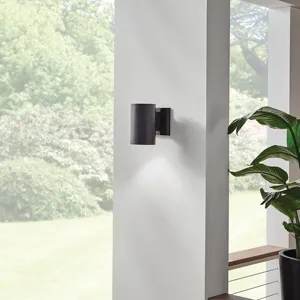 Cylinder 7" 1 Light Wall Light - Black