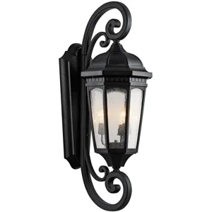 Courtyard Collection Outdoor Wall 3Lt BKT (Textured Black)