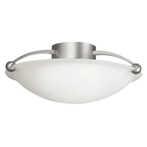 3 Light Semi Flush Ceiling Light - Brushed Nickel (Brushed Nickel)