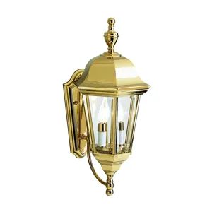 Grove Mill Collection Outdoor Wall 2Lt (Polished Brass)