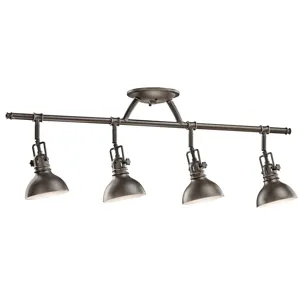 4 Light Halogen Fixed Rail Fixture - PN (Polished Nickel)