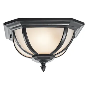 Gadsden Collection Outdoor Flush Mt 2Lt BK (Black (Painted))