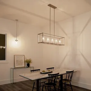 Crosby 13.75" 5 Light Linear Chandelier with Clear Glass - Olde Bronze®