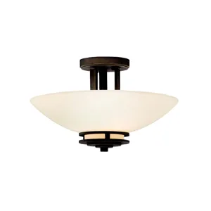 Hendrik Collection Hendrik 2 Bulb Semi Flush Ceiling Light - OZ (Olde Bronze)