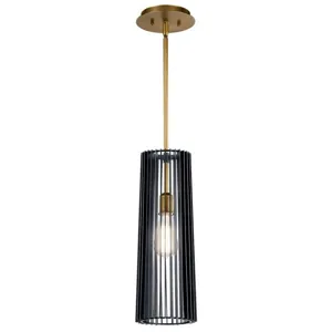 Linara 1 Light Pendant - Black