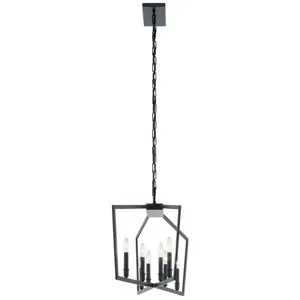 Abbotswell&trade; 8 Light Linear Chandelier Black