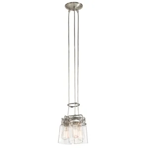 Brinley Collection Brinley 3 light Pendant - Brushed Nickel NI (Brushed Nickel)
