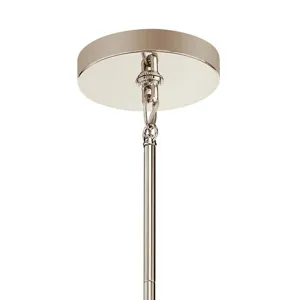 Kadas&trade; 36.25" 6 Light Chandelier with Clear Crystal Glass - Polished Nickel