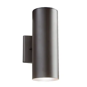 Cylinder 3000K LED 12" Wall Light Textured Architectural Bronze