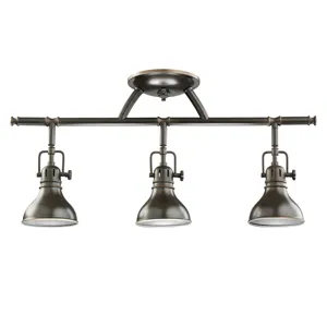 3 Light Halogen Fixed Rail Fixture - OZ (Olde Bronze)