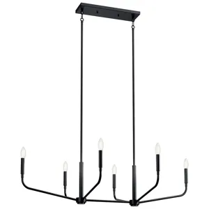 Madden Chandelier Linear 6-Light - Black