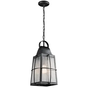Tolerand Collection Tolerand 1 Light Outdoor Hanging Pendant - Texture (Textured Black)