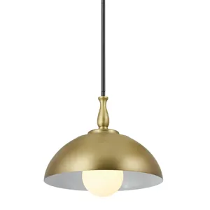 Fira Pendant 1-Light - Natural Brass / Black