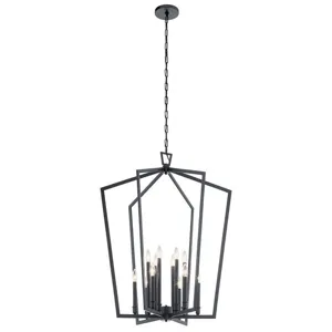 Abbotswell 12 Light Foyer Chandelier - Black