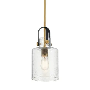 Kitner&trade; 7" 1 Light Pendant - Natural Brass