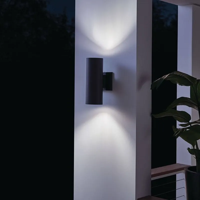 Cylinder 12" Wall Light - Black