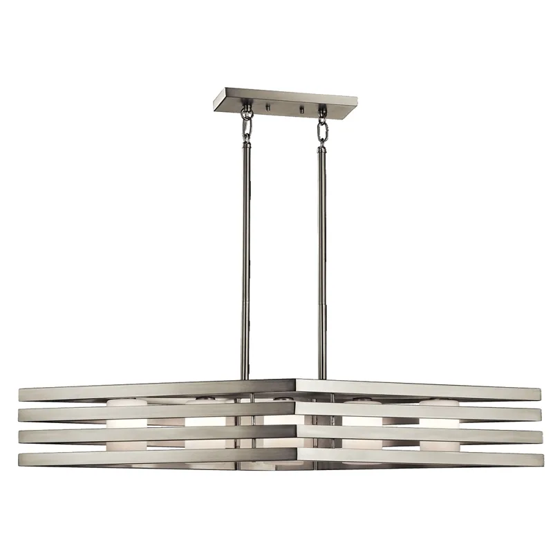 Realta Collection Realta 5 Light Linear Chandelier - NI NI (Brushed Nickel)