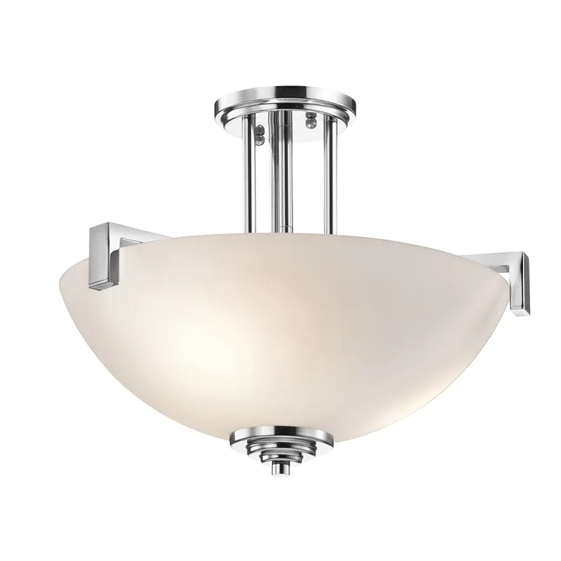Eileen Collection 3 Light Pendant/Semi Flush Chrome (Chrome)