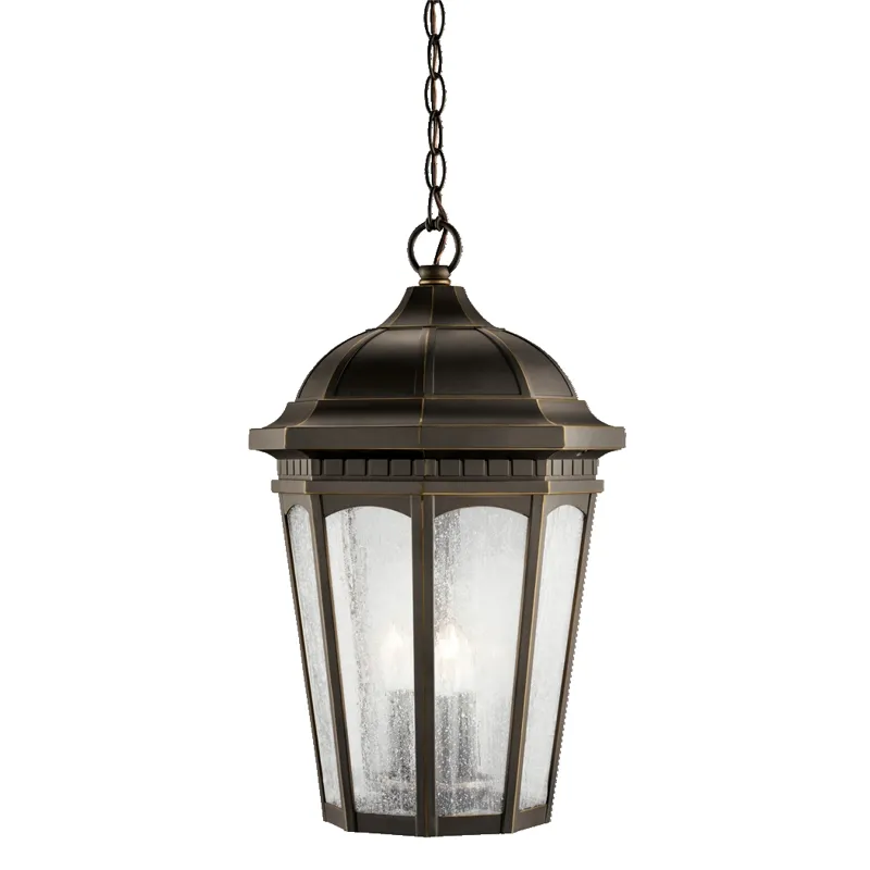 Courtyard Collection Outdoor Hanging Pendant 3Lt (Rubbed Bronze)