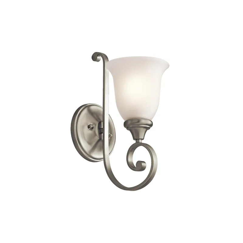 Monroe Collection Monroe 1 Light Wall Bracket - Brushed Nickel (Brushed Nickel)
