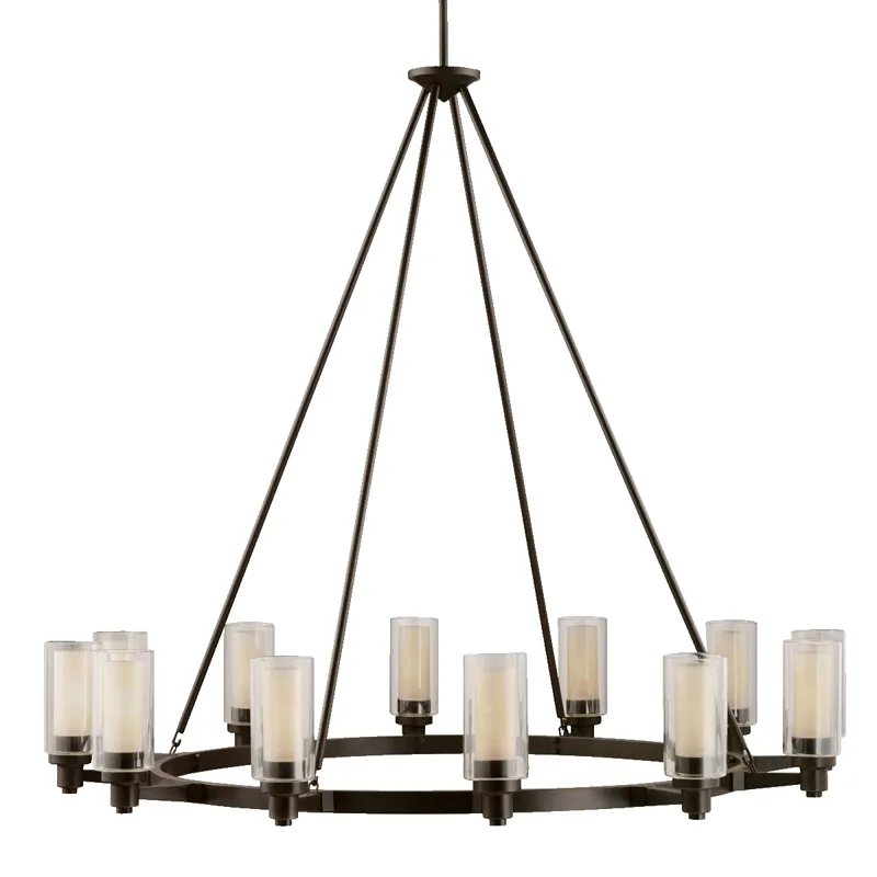 Circolo Collection Circolo 12 Light Chandelier - OZ (Olde Bronze)
