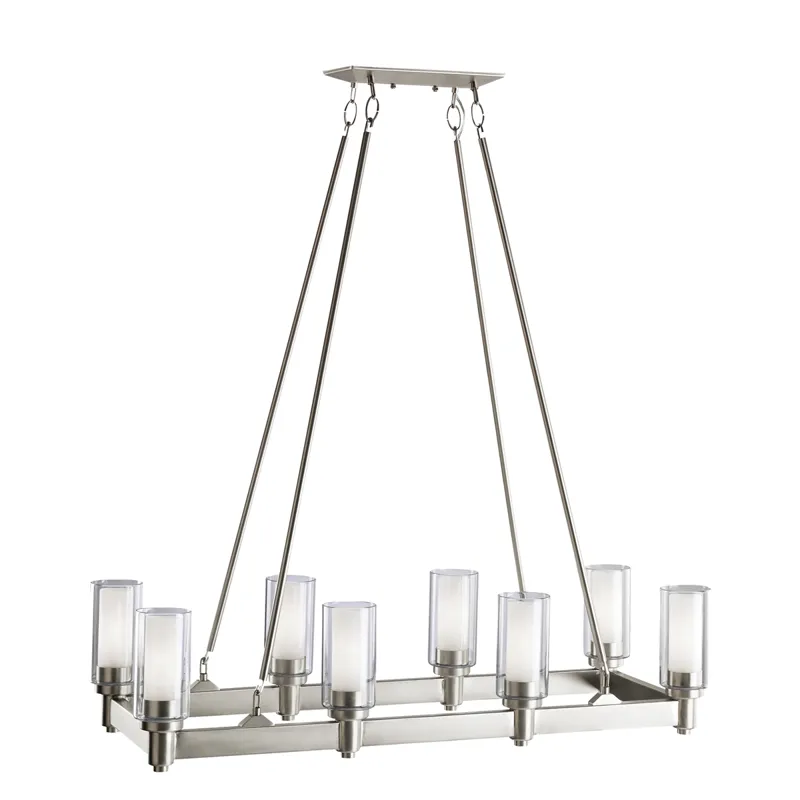 Circolo Collection Circolo 8 Light Linear Chandelier Olde Bronze (Olde Bronze)