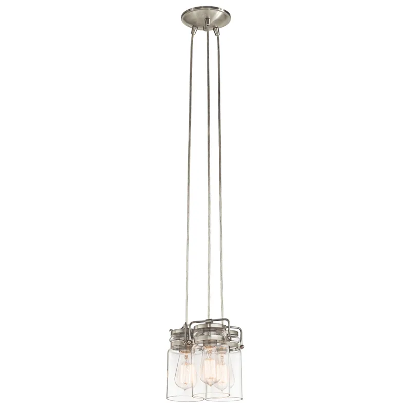Brinley Collection Brinley 3 light Pendant - Brushed Nickel NI (Brushed Nickel)