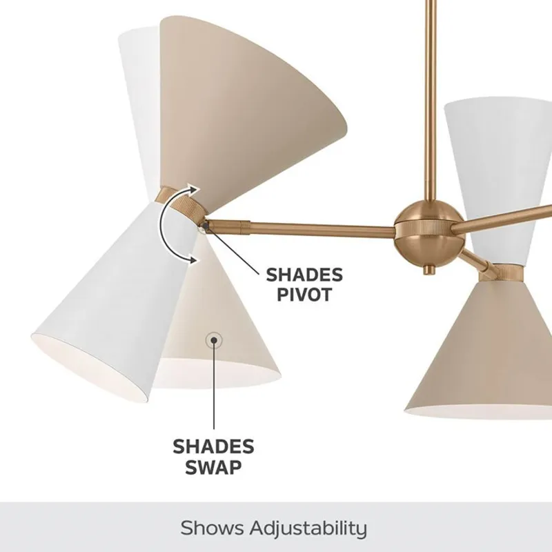 Phix Chandelier - Champagne Bronze and Black