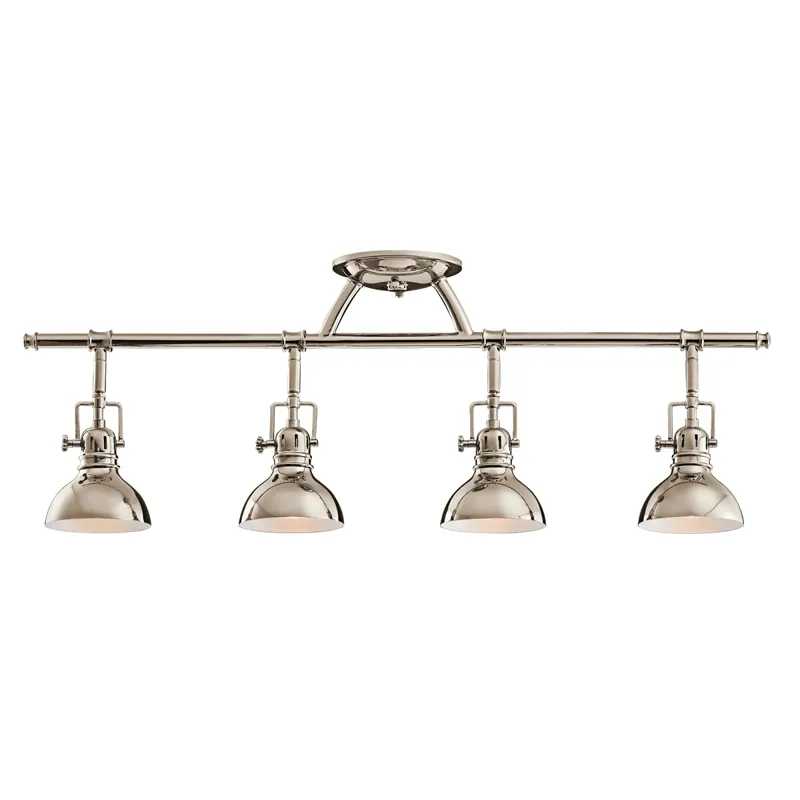 4 Light Halogen Fixed Rail Fixture - PN (Polished Nickel)