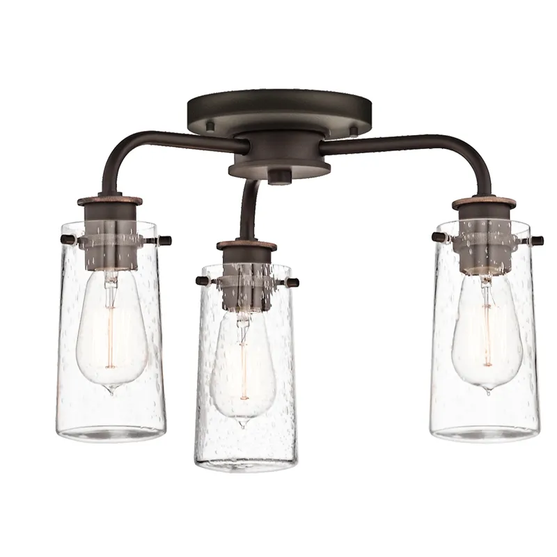 Braelyn Collection Semi Flush/Chandelier 3Lt (Olde Bronze)