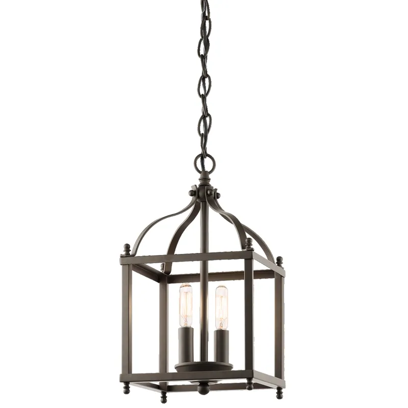 Larkin Collection Larkin 2 Light Foyer Chandelier - Olde Bronze (Olde Bronze)