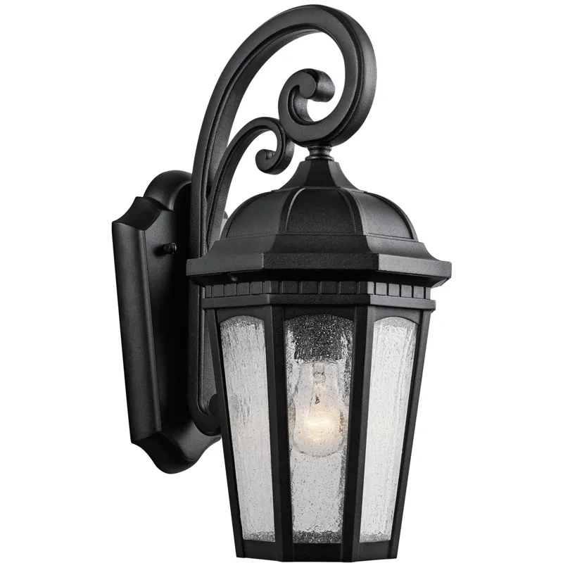 Courtyard Collection Courtyard 1 Light Outdoor Wall Lantern - BKT (Textured Black)